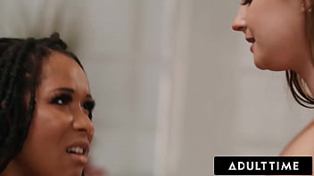 ADULT TIME - Sweaty Workout Ends In Pussy Licking For MILF Cali Sweets And Stepbae Sky Wonderland