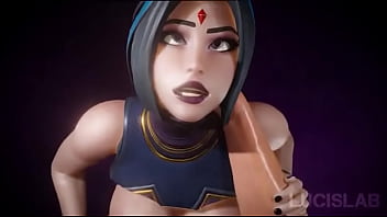 Fortnite - Rebirth Raven Standing Creampie