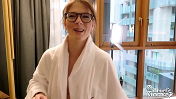 Italian hottie Sara Bell sucks and fucks a stiff cock