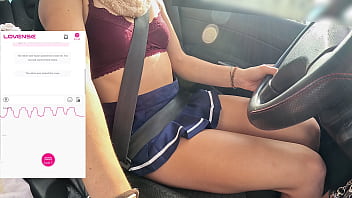 A friend of mine is filming me while I drive and a fan controls my lovense vibrator remotely