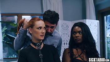 Hot ebony MILF Ana Foxxx submissive big ass wife Siri Dahl served husband