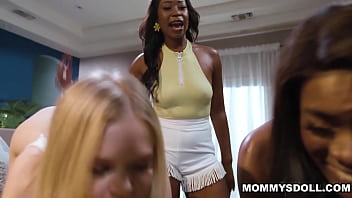 STepmoms Ana Foxxx and Mocha Menage lesbian threesome withe their stepdaughter Coco Lovelock