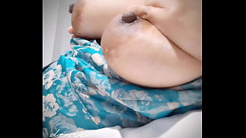 Horny Latina Babe - Hang over latina playing her tits after party