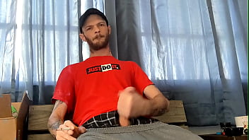 Stroking my big cock on my smoke break