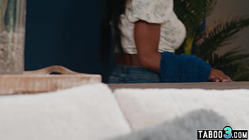 Ebony MILF August Skye wants to feel her stepsisters hubbys big black cock