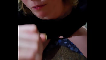 Quick suck and fuck for wife before creampie