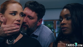 Obedient MILF wife Siri Dahl and her ebony BFF serving perverted husband