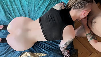 This nice girl is loved to be fucked in a doggystyle, but first she need to give a hot deepthroat