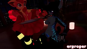 Vrchat vulpix cuckhold with an umbreon and a furry