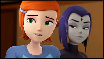 Raven teaches Gwen how to give a boob fuck