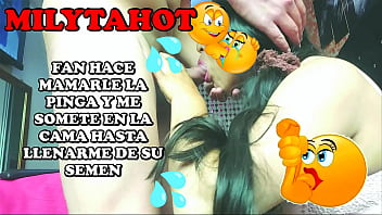 le mamo la verga a uno de mis fans y me lo mete sin condó_n y me deja llena de semen
