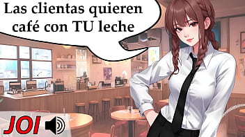 Correte sin parar la cafeter&iacute_a sexual. JOI hentai en espa&ntilde_ol.