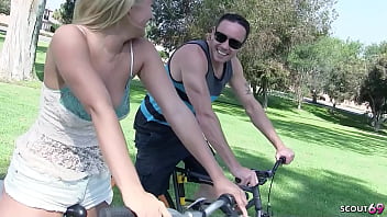 Blonde Girl with big natural saggy Tits and Ass Pickup for Hard Fuck and get intense Squirt Orgasm