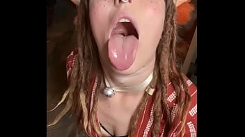 Fox Ears Olivia Makes Cute Animal Noises As She Drools on Big Dick