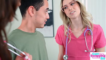 Rissa May &_ Jill Kassidy Role-Play Stepbro'_s Doctor Double Checking His Sperm Quantity