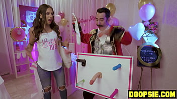 Sleazy salesman rails curvy big tits MILF and stepdaughter in law