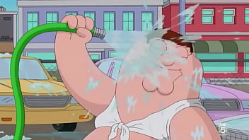 Homer and Peter have a Car Wash