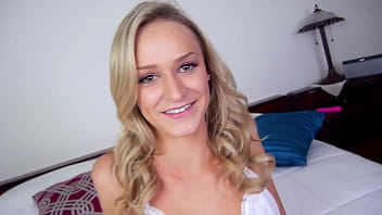 EMMA HIXX aka EMMA HIX Sexy Skinny Petite Blonde Hottie POV Blowjob and Cum Facial