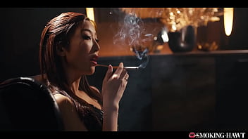Japanese Girl Dirty Talk - Smoking Cigarette and Blowing Smoke On Thick COCK