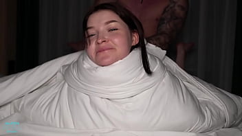 This brunette babe is fluttering on my cock