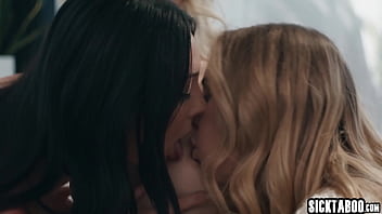 Lesbians Charlotte Sins Millie Morgan and Claire Roos enjoys anal fingering