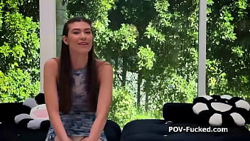 Sexy newcomer gets on her knees to milk that dick