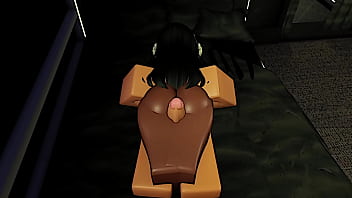 Ebony Petite Roblox Gamer Girl Pussy gets Filled!