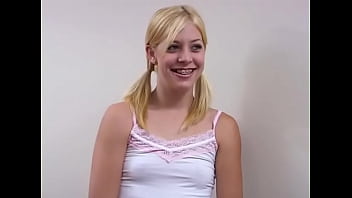 LEAH LUV Cute Blonde with Brace Huge Cock Deepthroat Facefuck Throat Fuck and Facial POV Blowjob