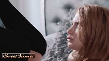 SWEET SINNER - Ginger Hottie Gets Fucked In All Positions On Her Professor'_s Bed And Gets His Cum All Over Her Pussy