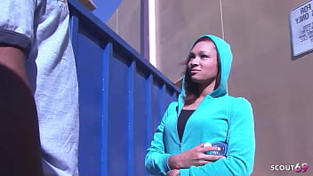 Petite Brown skin saggy tits Teen Pick up by older Monster Cock Black Guy and seduce to Fuck her