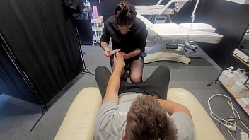 I just come for a manicure, but manicurist prefer to take my dick to mouth and make me blowjob