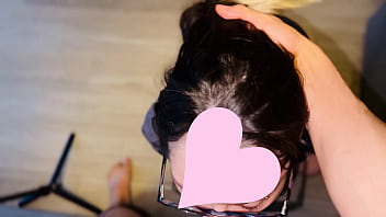 quiet nerdy girl gives the best head / deepthroat, ball licking, gagging, sloppy mouth fuck