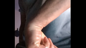 Gazzadomm wanking mature cock