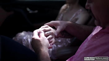 Guy anal fucking his stepsons petite small tits gf outdoors