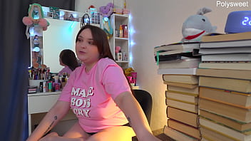 Russian actress shoots solo backstage video