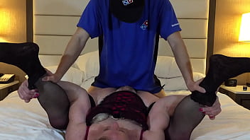 Guy Feminized and Fucked to Pay for Pizza