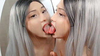 Mirror kisses and dildo play - S019.1