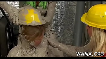 Wet look seduction with lesbian hotties