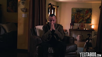 Petite lesbian stepdaughter has anal sex in front of her stepdad