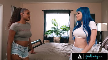 GIRLSWAY - Naughty Destiny Mira Teaches Her Curious New Roommate Jewelz Blu How To Squirt