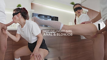 The hot delivery girl lost my pizza, but she has a very tight ass