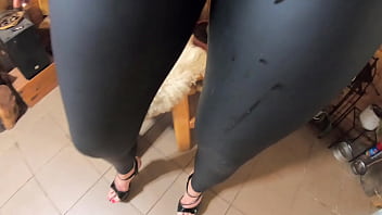 MilfyCalla- A Lot Of Cum On my black down jacket and black leather leggings 216- preview