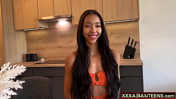 Tiny Filipina teen Lia Lin loves a big cock deep inside tight Asian pussy