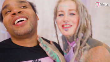 Tattooed girl BBC ANAL fuck - deepthroat, ATM facial cumshot