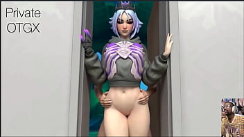 Bald Ass Pussy Persephone Gets Thigh Fucked, Shinra Commander Gets Creampied From Behind