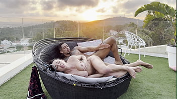 Rough Sex At Sunset From My Pool With a Huge Cumshot