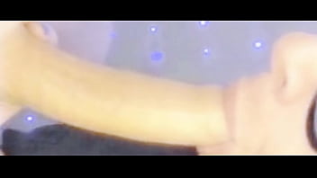 Close-up blowjob on uncut dick with a huge cum load in my mouth