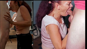 Neighbor'_s wife throated and rimjob for hubby'_s debt.