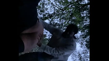 Sexy BBW creampied on a late night walk