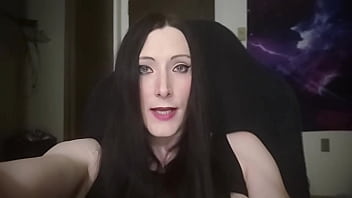 Ivy plugs her ass and strokes her fat cock in private cam show